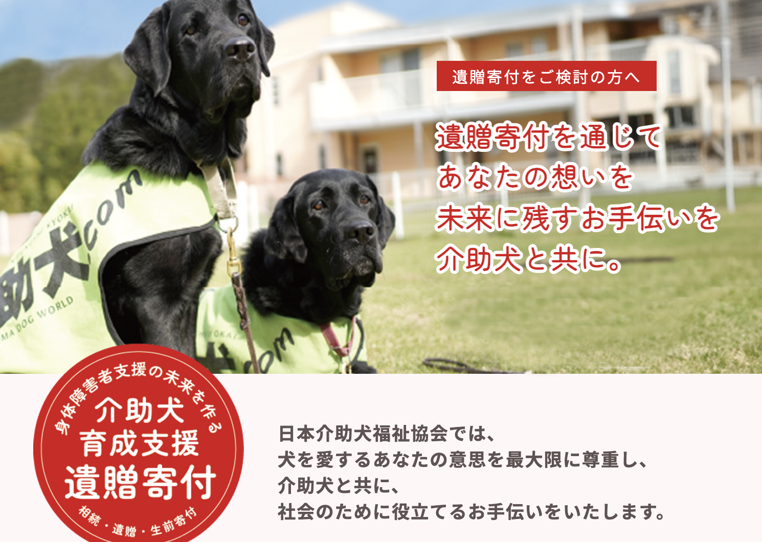 遺贈寄付をお考えの方へ